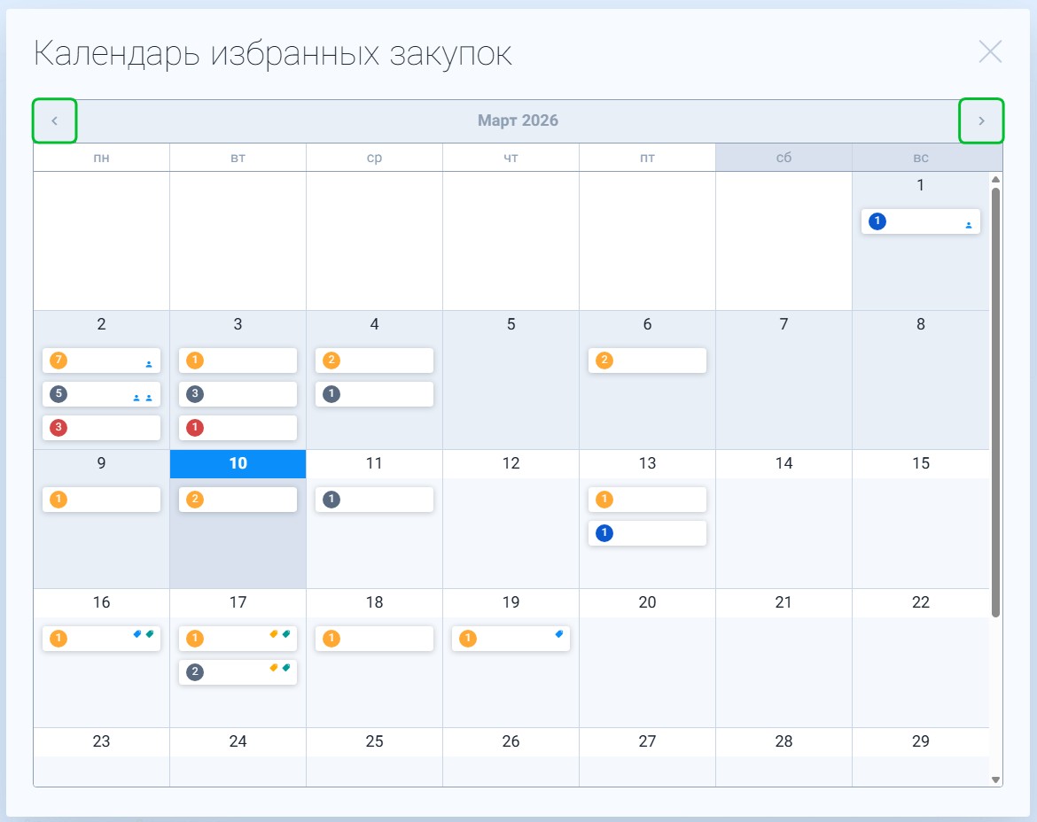 calendar details